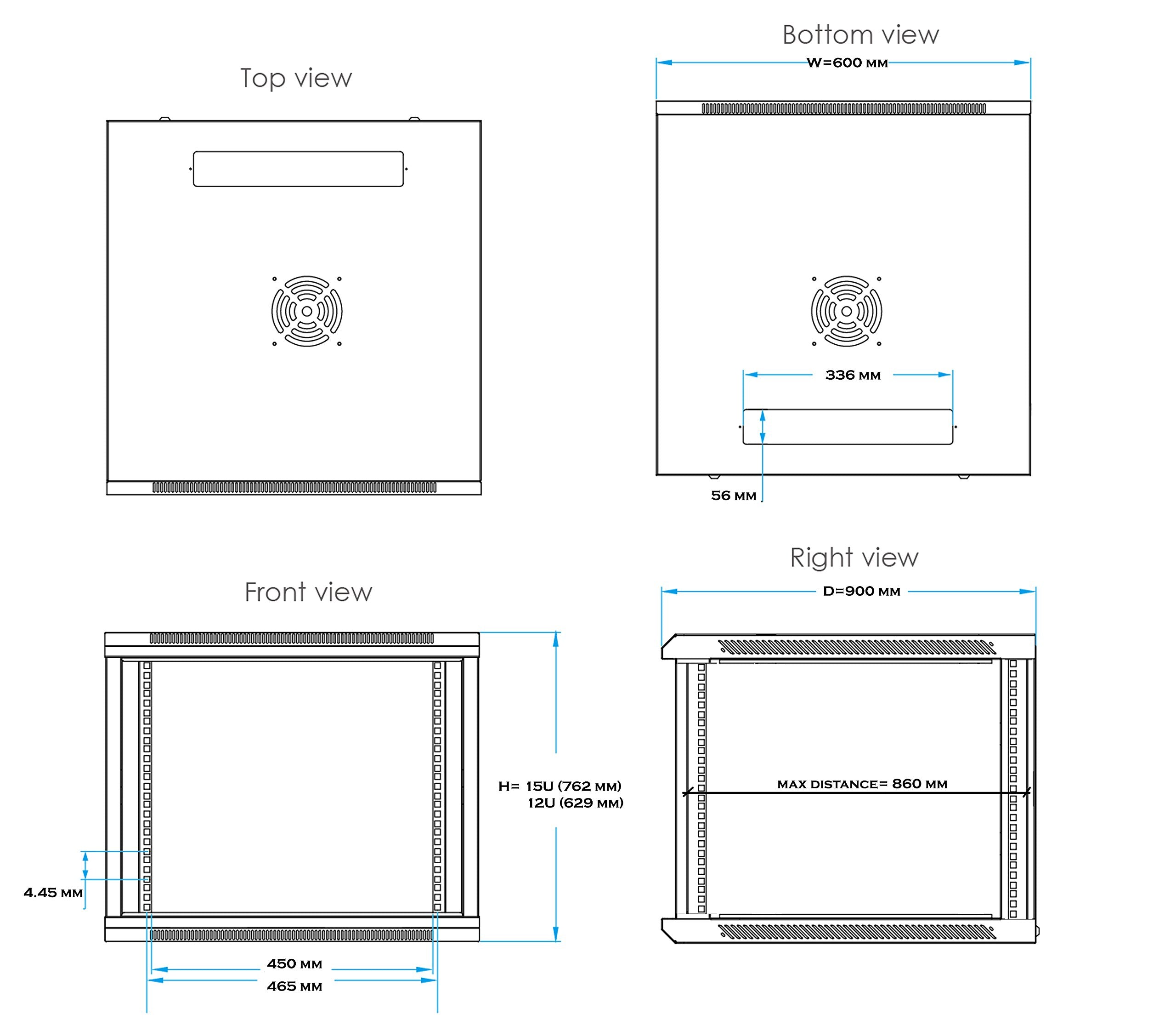 Server Rack 35 Inch Deep Network Cabinet Under Desk Portable Locking Data Enclosure   Powerbar/Casters/Fan/Shelf/Hardware/Pdu/Black Visit The Sysracks Store (15U (24' W X35 D X30 H))